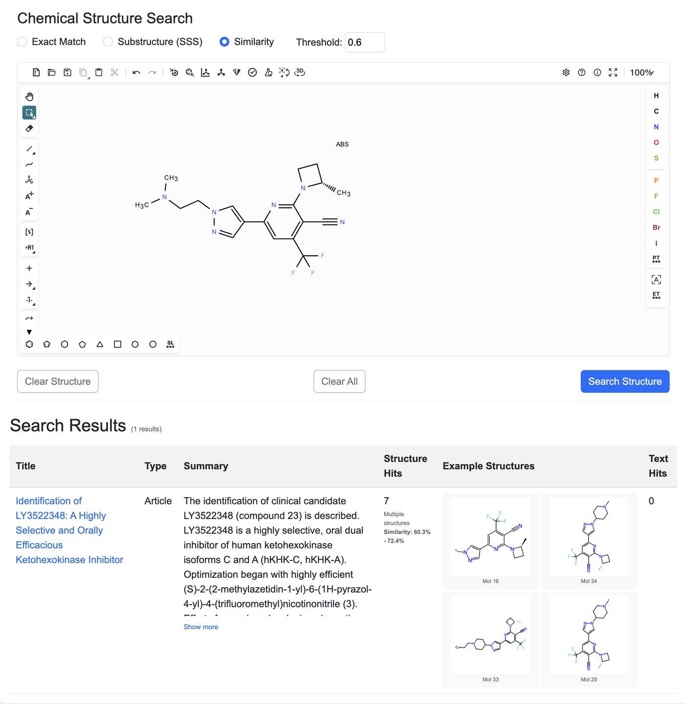 Curation Search Interface